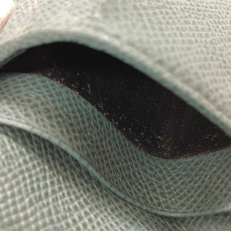 【現状渡し品】【メンズ/レディース】 BVLGARI ブルガリ 285216 二つ折り財布 コンパクトウォレット レザー 181-250704-rs-07-fur カラー：ブルー・グレー系 万代Net店