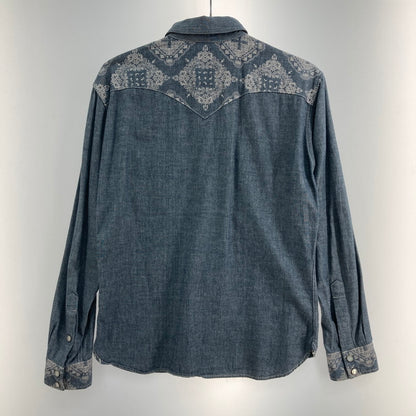 【中古品】【メンズ】 R.J.B アールジェイビー デニムウエスタンシャツ 145-260314-WA-03-iwa サイズ：38 万代Net店