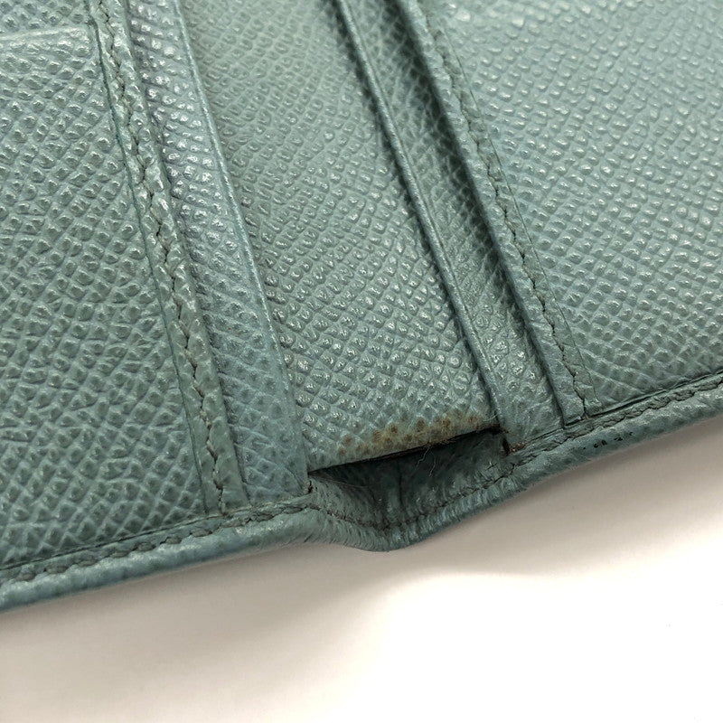 【現状渡し品】【メンズ/レディース】 BVLGARI ブルガリ 285216 二つ折り財布 コンパクトウォレット レザー 181-250704-rs-07-fur カラー：ブルー・グレー系 万代Net店