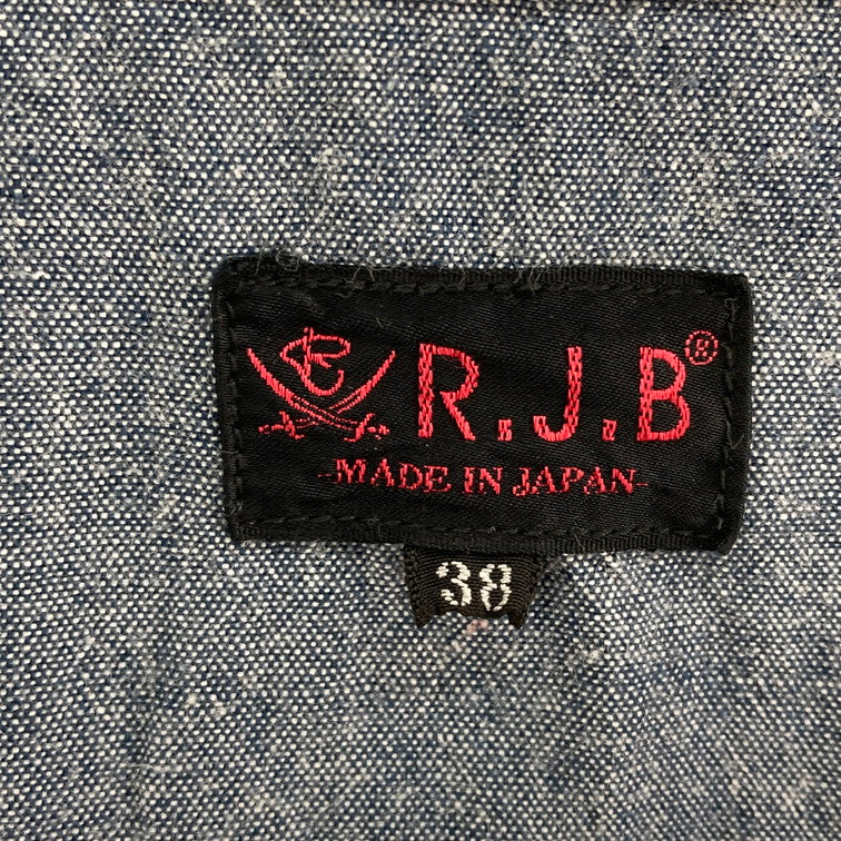 【中古品】【メンズ】 R.J.B アールジェイビー デニムウエスタンシャツ 145-260314-WA-03-iwa サイズ：38 万代Net店