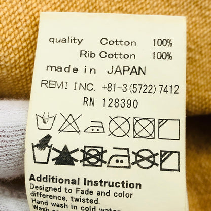 【現状渡し品】【メンズ】 REMI RELIEF レミレリーフ ロゴスウェット トレーナー 長袖 トップス 140-250305-hn-03-fur サイズ：M カラー：イエロー 万代Net店