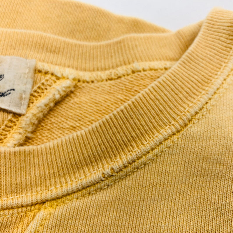 【現状渡し品】【メンズ】 REMI RELIEF レミレリーフ ロゴスウェット トレーナー 長袖 トップス 140-250305-hn-03-fur サイズ：M カラー：イエロー 万代Net店