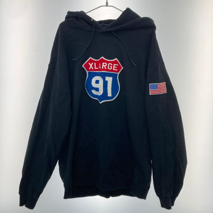 【中古品】【メンズ】 XLARGE エクストララージ 101234012023 HOODED SWATSHIRT フードジャケット フードパーカー パーカー 142-250225-OR-05-iwa サイズ：XL カラー：ブラック系 万代Net店