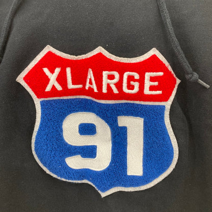 【中古品】【メンズ】 XLARGE エクストララージ 101234012023 HOODED SWATSHIRT フードジャケット フードパーカー パーカー  142-250225-OR-05-iwa サイズ：XL カラー：ブラック系 万代Net店