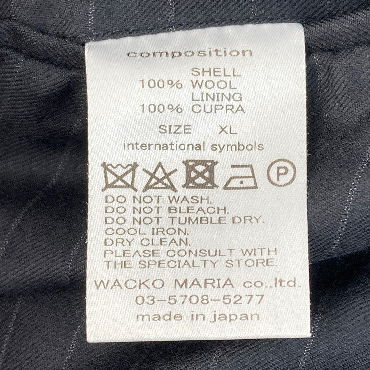 【中古品】【メンズ】 WACKO MARIA×ERMENEGILDO ZEGNA スラックスパンツ 158-260314-WA-05-iwa サイズ：XL カラー：ブラック 万代Net店