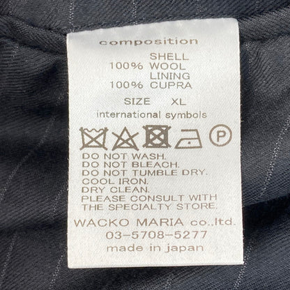 【中古品】【メンズ】 WACKO MARIA×ERMENEGILDO ZEGNA スラックスパンツ 158-260314-WA-05-iwa サイズ：XL カラー：ブラック 万代Net店