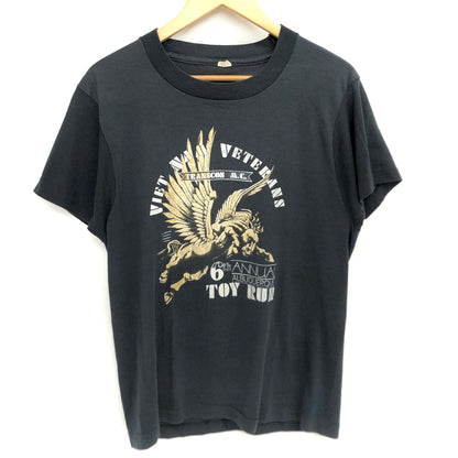 【現状渡し品】【メンズ】 ANNUAL ALBUQUE TOY RUN 80S WING S/S TEE プリント Tシャツ 半袖トップス 古着 ヴィンテージ 146-260615-rs-03-fur サイズ：M カラー：ブラック 万代Net店