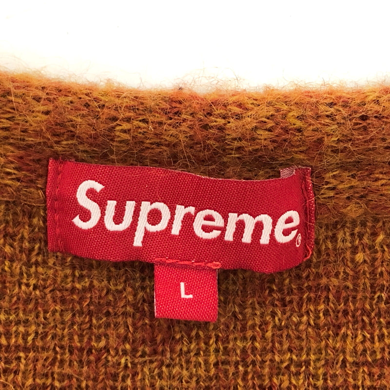 【中古品】【メンズ】 SUPREME シュプリーム 15AW HEATHER MOHAIR CARDIGAN カーディガン ニット 長袖 トップス 149-260615-rs-06-fur サイズ：L カラー：オレンジ系 万代Net店