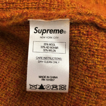 【中古品】【メンズ】 SUPREME シュプリーム 15AW HEATHER MOHAIR CARDIGAN カーディガン ニット 長袖 トップス 149-260615-rs-06-fur サイズ：L カラー：オレンジ系 万代Net店