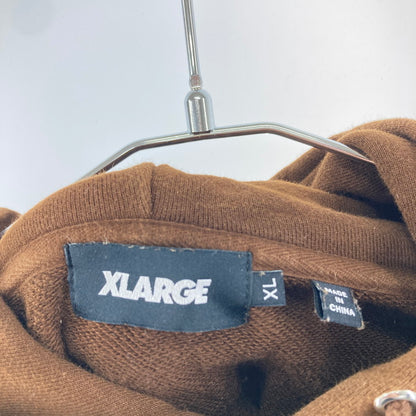 【中古品】【メンズ】 XLARGE エクストララージ パーカー フードジャケット フード付き 長袖 スエットシャツ 142-250226-OR-02-iwa サイズ：XL カラー：ブラウン系 万代Net店