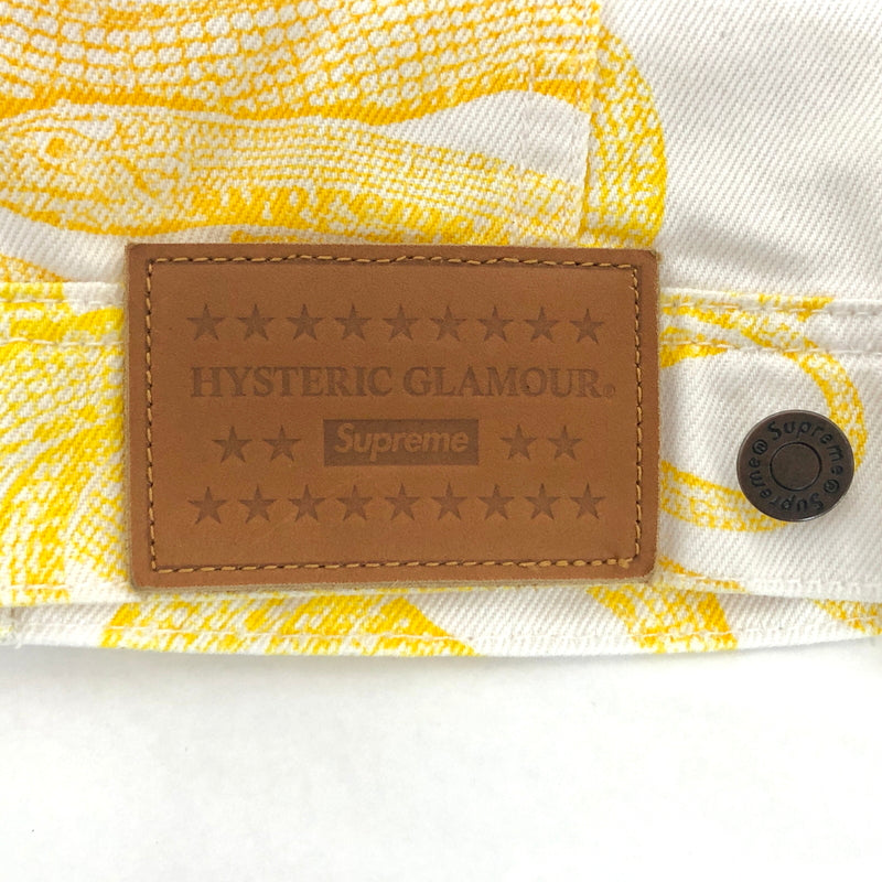 【中古品】【メンズ】 SUPREME × HYSTERIC GLAMOUR シュプリーム ヒステリックグラマー 21SS SNAKE DENIM TRUCKER JACKET デニムジャケット スネーク アウター 149-260615-rs-08-fur サイズ：L カラー：ホワイトデニム 万代Net店