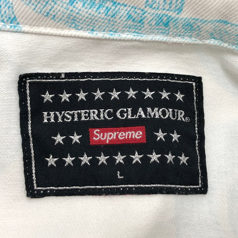 【中古品】【メンズ】 SUPREME × HYSTERIC GLAMOUR シュプリーム ヒステリックグラマー 21SS SNAKE DENIM TRUCKER JACKET デニムジャケット スネーク アウター 149-260615-rs-08-fur サイズ：L カラー：ホワイトデニム 万代Net店