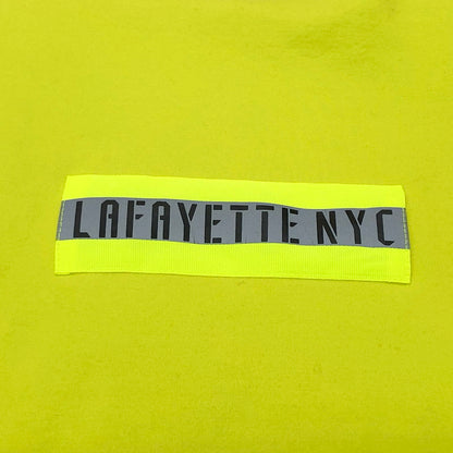 【現状渡し品】【メンズ】 Lafayette ラファイエット HIGH-VIS BOX LOGO CREWNECK SWEATSHIRT LA190702 ボックスロゴ クルーネック スウェット 長袖 トップス ストリート系 142-250306-rs-06-fur サイズ：XL カラー：ネオンイエロー 万代Net店