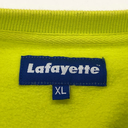 【現状渡し品】【メンズ】 Lafayette ラファイエット HIGH-VIS BOX LOGO CREWNECK SWEATSHIRT LA190702 ボックスロゴ クルーネック スウェット 長袖 トップス ストリート系 142-250306-rs-06-fur サイズ：XL カラー：ネオンイエロー 万代Net店