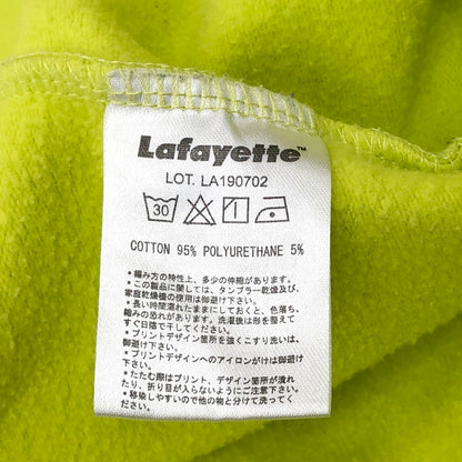 【現状渡し品】【メンズ】 Lafayette ラファイエット HIGH-VIS BOX LOGO CREWNECK SWEATSHIRT LA190702 ボックスロゴ クルーネック スウェット 長袖 トップス ストリート系 142-250306-rs-06-fur サイズ：XL カラー：ネオンイエロー 万代Net店