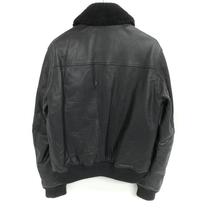 【中古品】【メンズ】 HUGO BOSS ヒューゴボス レザージャケット G-1 フライトジャケット ボア付き アウター 141-260318-rs-03-fur サイズ：44 カラー：ブラック 万代Net店