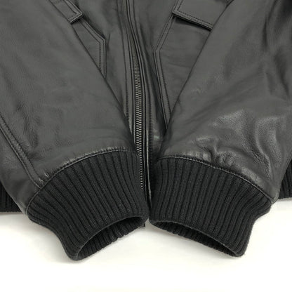 【中古品】【メンズ】 HUGO BOSS ヒューゴボス レザージャケット G-1 フライトジャケット ボア付き アウター 141-260318-rs-03-fur サイズ：44 カラー：ブラック 万代Net店