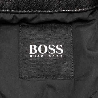 【中古品】【メンズ】 HUGO BOSS ヒューゴボス レザージャケット G-1 フライトジャケット ボア付き アウター 141-260318-rs-03-fur サイズ：44 カラー：ブラック 万代Net店