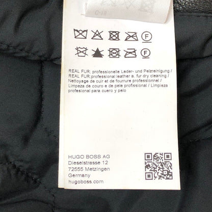 【中古品】【メンズ】 HUGO BOSS ヒューゴボス レザージャケット G-1 フライトジャケット ボア付き アウター 141-260318-rs-03-fur サイズ：44 カラー：ブラック 万代Net店