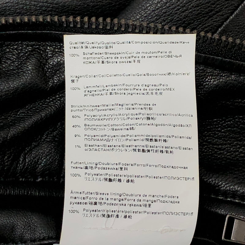 【中古品】【メンズ】 HUGO BOSS ヒューゴボス レザージャケット G-1 フライトジャケット ボア付き アウター 141-260318-rs-03-fur サイズ：44 カラー：ブラック 万代Net店