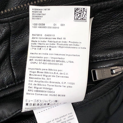 【中古品】【メンズ】 HUGO BOSS ヒューゴボス レザージャケット G-1 フライトジャケット ボア付き アウター 141-260318-rs-03-fur サイズ：44 カラー：ブラック 万代Net店