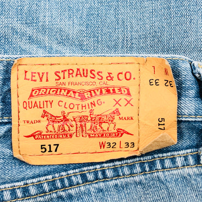【現状渡し品】【メンズ】 LEVI'S リーバイス 00S 517 BOOT CUT DENIM PANTS R0517-00 ブーツカット デニムパンツ ボトムス 157-260830-hn-01-fur サイズ：32×33 カラー：ブルー系 万代Net店