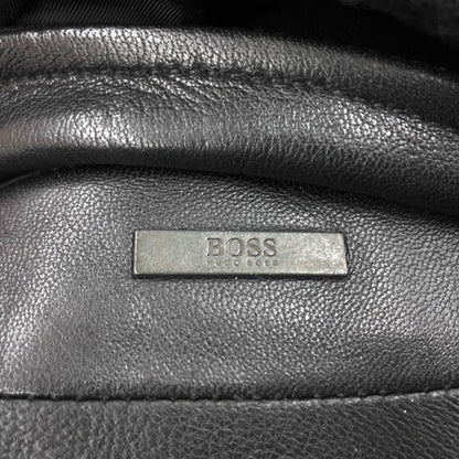 【中古品】【メンズ】 HUGO BOSS ヒューゴボス レザージャケット G-1 フライトジャケット ボア付き アウター 141-260318-rs-03-fur サイズ：44 カラー：ブラック 万代Net店