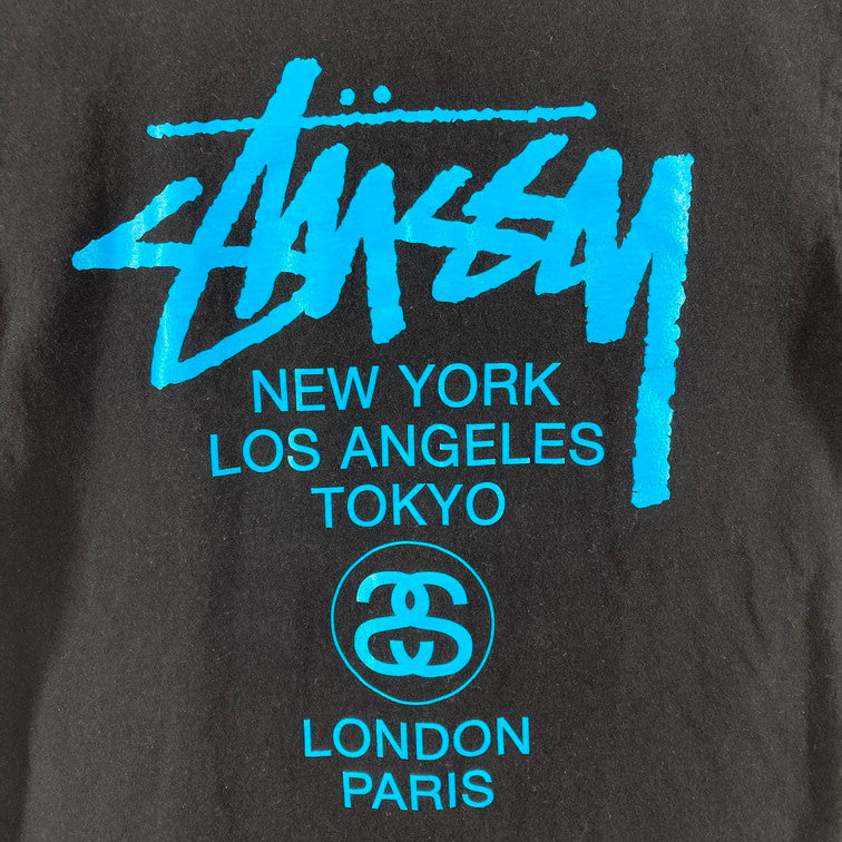 【中古品】【メンズ/レディース】 STUSSY ステューシー S TEE Tシャツ 半袖  142-250228-OR-01-iwa サイズ：S カラー：ブラック系 万代Net店