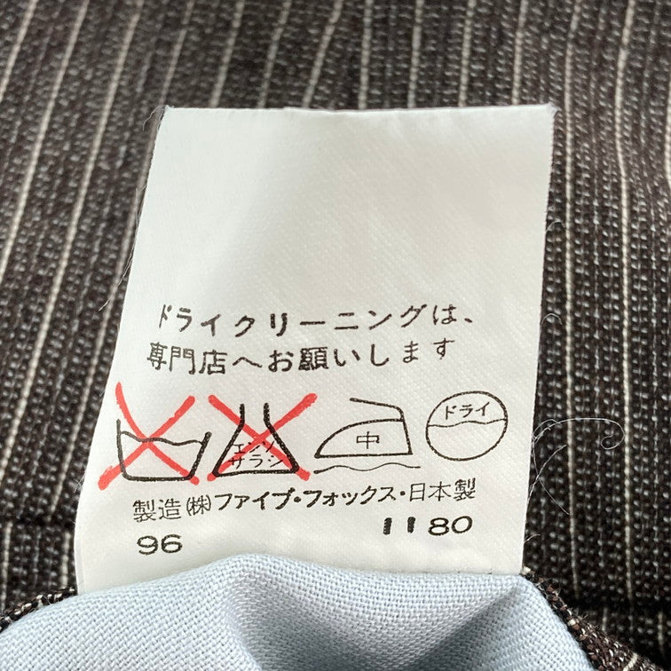 【中古品】【メンズ】 PEYTON PLACE FOR MEN 35-04-PC41 STRIPED WOOL SLACKS スラックス ストライプ 157-260315-WA-12-iwa サイズ：L カラー：ブラウン 万代Net店