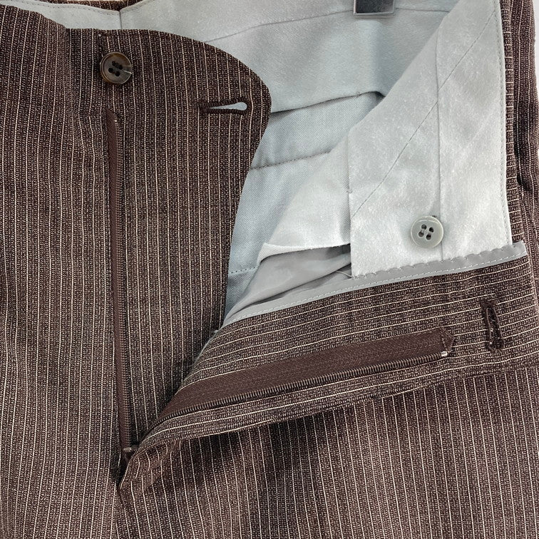 【中古品】【メンズ】 PEYTON PLACE FOR MEN 35-04-PC41 STRIPED WOOL SLACKS スラックス ストライプ 157-260315-WA-12-iwa サイズ：L カラー：ブラウン 万代Net店