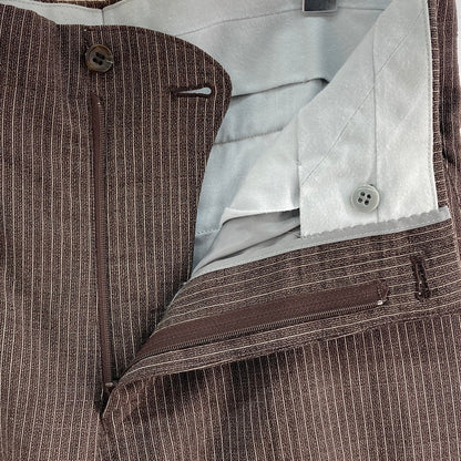 【中古品】【メンズ】 PEYTON PLACE FOR MEN 35-04-PC41 STRIPED WOOL SLACKS スラックス ストライプ 157-260315-WA-12-iwa サイズ：L カラー：ブラウン 万代Net店