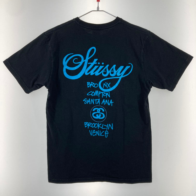 【中古品】【メンズ/レディース】 STUSSY ステューシー S TEE Tシャツ 半袖 142-250228-OR-01-iwa サイズ：S カラー：ブラック系 万代Net店