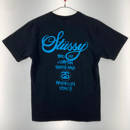 【中古品】【メンズ/レディース】 STUSSY ステューシー S TEE Tシャツ 半袖 142-250228-OR-01-iwa サイズ：S カラー：ブラック系 万代Net店