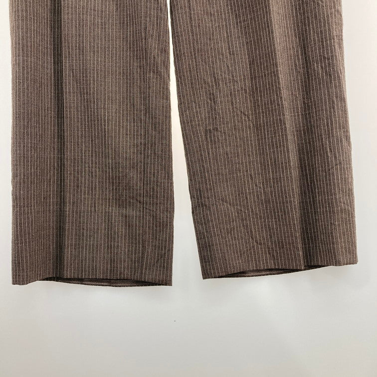 【中古品】【メンズ】 PEYTON PLACE FOR MEN 35-04-PC41 STRIPED WOOL SLACKS スラックス ストライプ 157-260315-WA-12-iwa サイズ：L カラー：ブラウン 万代Net店