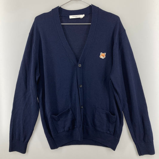 【中古品】【メンズ】 MAISON KITSUNE メゾンキツネ カーディガン 長袖 長袖カーディガン 147-250228-OR-02-iwa サイズ：L カラー：ネイビー/紺系 万代Net店