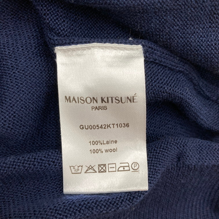 【中古品】【メンズ】 MAISON KITSUNE メゾンキツネ カーディガン 長袖 長袖カーディガン 147-250228-OR-02-iwa サイズ：L カラー：ネイビー/紺系 万代Net店