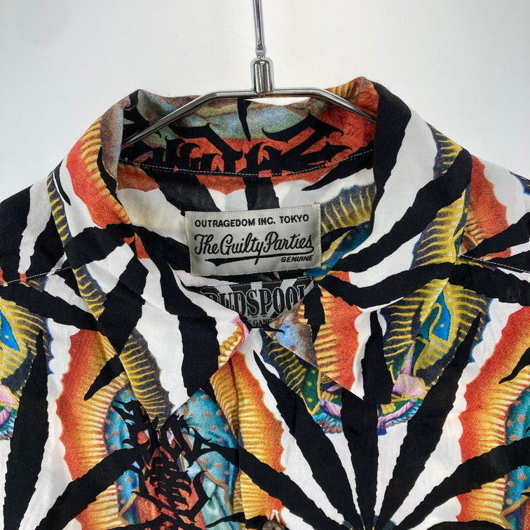 【中古品】【メンズ】 WACKO MARIA ワコマリア × BUDS POOL バッズプール 別注 コラボ 21SS HAWAIIAN SHIRT NMD-WM-HI02-C ハワイアンシャツ 半袖 トップス 舐達麻 142-250228-OR-04-iwa サイズ：XL カラー：マルチカラー 万代Net店