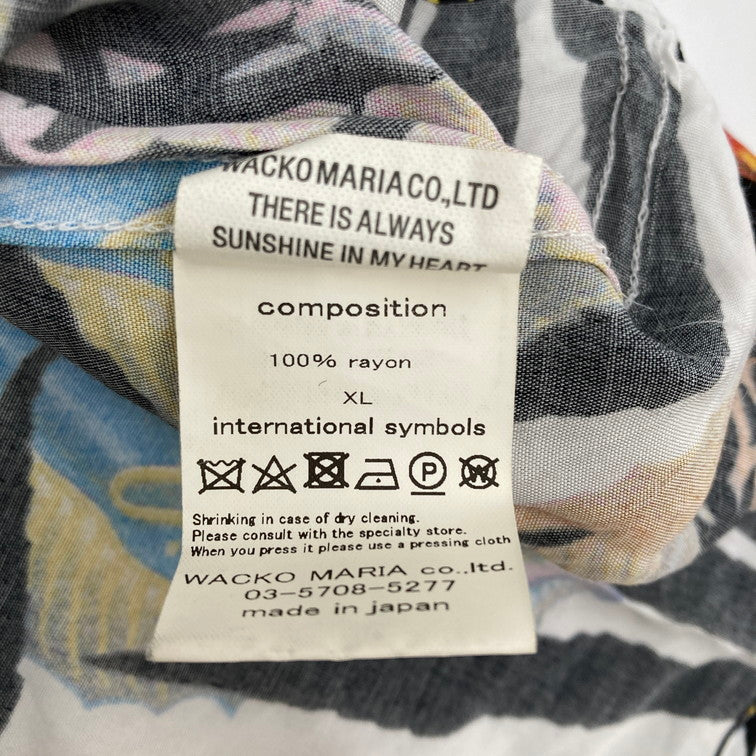 【中古品】【メンズ】 WACKO MARIA ワコマリア × BUDS POOL バッズプール 別注 コラボ 21SS HAWAIIAN SHIRT NMD-WM-HI02-C ハワイアンシャツ 半袖 トップス 舐達麻 142-250228-OR-04-iwa サイズ：XL カラー：マルチカラー 万代Net店