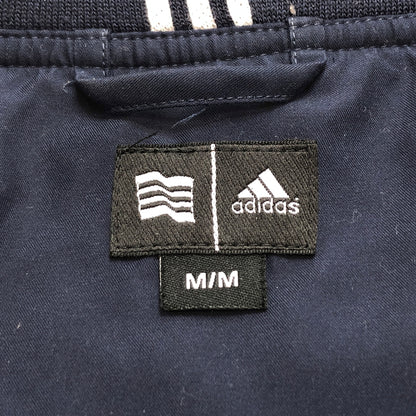 【中古品】【メンズ】 adidas アディダス V-NECK PULLOVER 2WAY Vネックプルオーバー 長袖 半袖 トップス カンボジア製 古着 ヴィンテージ 146-260901-rs-01-fur サイズ：M カラー：ネイビー 万代Net店