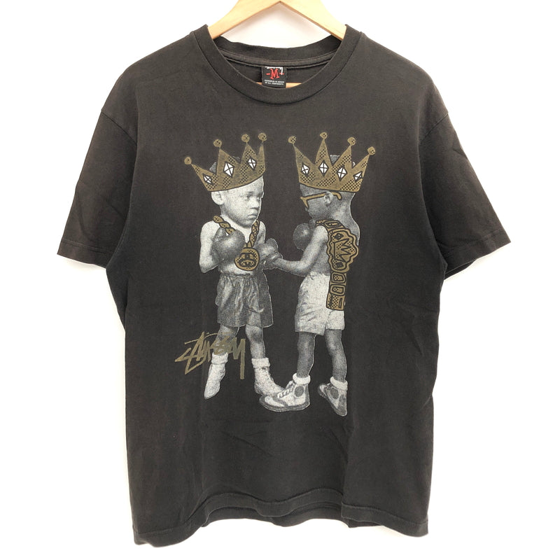 【現状渡し品】【メンズ】 STUSSY ステューシー 00S TOUGHER THAN TOUGH S/S TEE メキシコ製 半袖 Tシャツ プリント トップス 古着 ヴィンテージ 146-260901-rs-02-fur サイズ：M カラー：ブラック 万代Net店