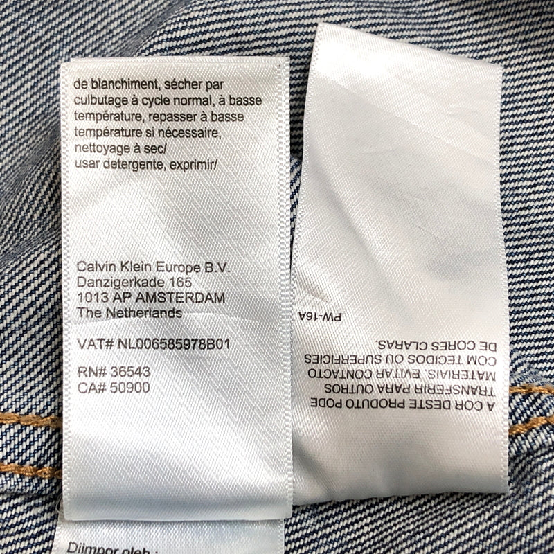【中古品】【メンズ】 CALVIN KLEIN カルバンクライン 90S DENIM JACKET 40EM719 パシフィコトラッカー デニムジャケット アウター 古着 141-260901-rs-03-fur サイズ：M カラー：インディゴ 万代Net店