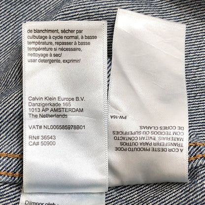 【中古品】【メンズ】 CALVIN KLEIN カルバンクライン 90S DENIM JACKET 40EM719 パシフィコトラッカー デニムジャケット アウター 古着 141-260901-rs-03-fur サイズ：M カラー：インディゴ 万代Net店