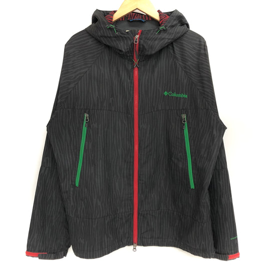 【中古品】【メンズ】 Columbia コロンビア Fontana Bark Jacket PM3632 ホンタナ バーク ジャケット マウンテンパーカー ゼブラ柄 総柄 ライトアウター古着 144-260901-rs-06-fur サイズ：XL カラー：ブラック 万代Net店