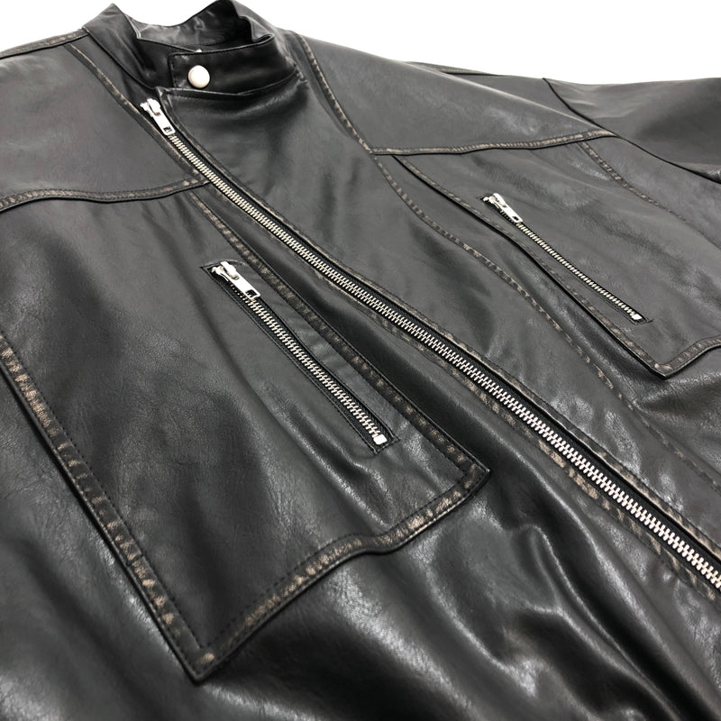 【中古品】【レディース】 MURUA ムルーア FAUX LEATHER JACKET 012450200301-01 フェイクレザージャケット アウター 古着 169-260901-rs-07-fur サイズ：F カラー：ブラック 万代Net店