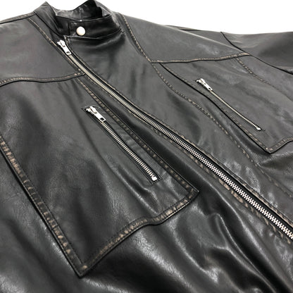 【中古品】【レディース】 MURUA ムルーア FAUX LEATHER JACKET 012450200301-01 フェイクレザージャケット アウター 古着 169-260901-rs-07-fur サイズ：F カラー：ブラック 万代Net店