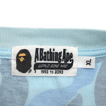 【中古品】【メンズ】 A BATHING APE アベイシングエイプ ABC CAMO RELAXED FIT BAPE LOGO TEE ロゴ Tシャツ 迷彩 カモフラージュ柄 半袖 トップス 142-251016-rs-03-fur サイズ：XL カラー：ブルー 万代Net店