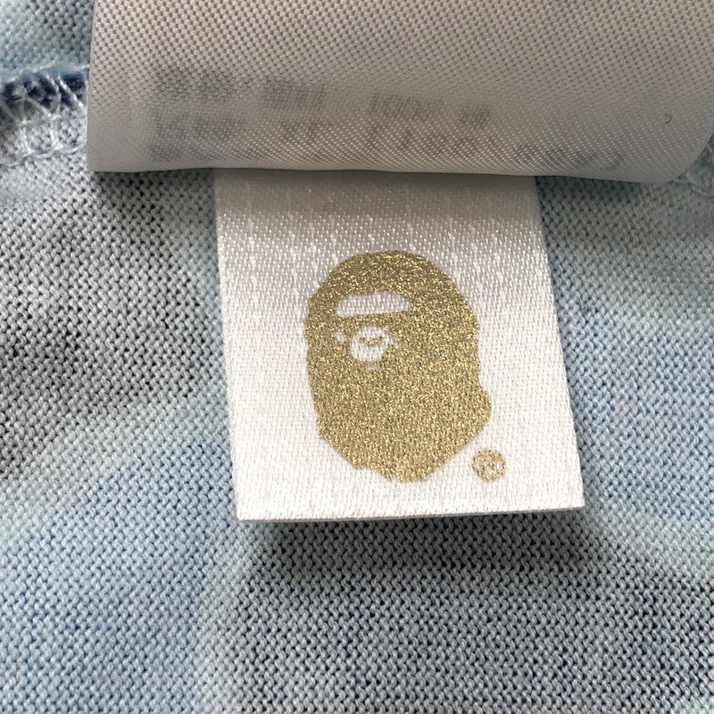 【中古品】【メンズ】 A BATHING APE アベイシングエイプ ABC CAMO RELAXED FIT BAPE LOGO TEE ロゴ Tシャツ 迷彩 カモフラージュ柄 半袖 トップス 142-251016-rs-03-fur サイズ：XL カラー：ブルー 万代Net店