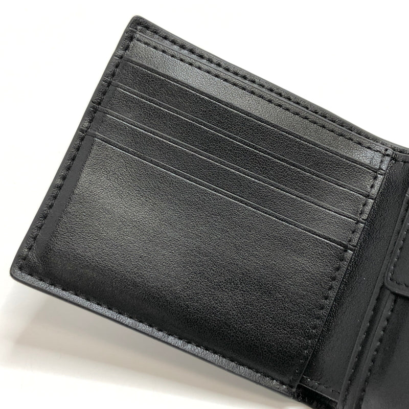 【中古品】【メンズ】 COACH コーチ F75363 シグネチャー 二つ折り財布 コンパクトウォレット 181-260616-rs-06-fur カラー：ブラック 万代Net店