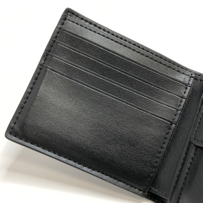 【中古品】【メンズ】 COACH コーチ F75363 シグネチャー 二つ折り財布 コンパクトウォレット 181-260616-rs-06-fur カラー：ブラック 万代Net店
