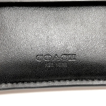 【中古品】【メンズ】 COACH コーチ F75363 シグネチャー 二つ折り財布 コンパクトウォレット 181-260616-rs-06-fur カラー：ブラック 万代Net店
